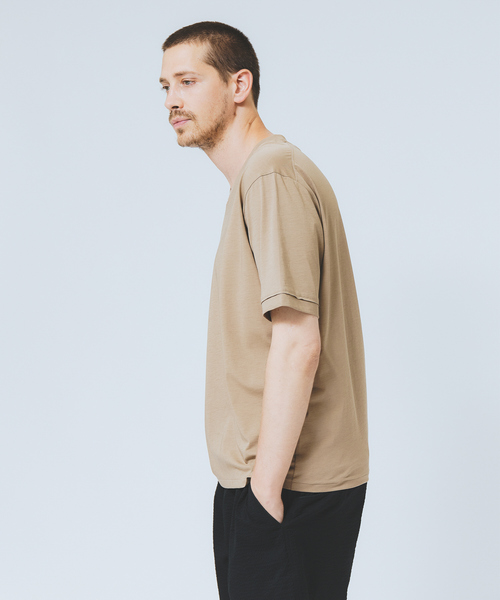 DESIGNWORKS(デザインワークス)の「【ハイツイスト】天竺 カットオフ VネックTシャツ / 接触冷感 / 吸水速乾(Tシャツ/カットソー・メンズ・サックスブルー/ピンク/モカ・46/48/50)」の20枚目の写真