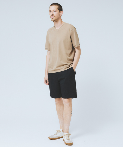 DESIGNWORKS(デザインワークス)の「【ハイツイスト】天竺 カットオフ VネックTシャツ / 接触冷感 / 吸水速乾(Tシャツ/カットソー・メンズ・サックスブルー/ピンク/モカ・46/48/50)」の21枚目の写真