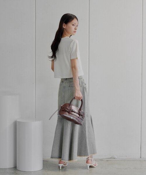 Chico（チコ）の「フォトチビT（Tシャツ/カットソー・レディース・ベージュ/ピンク/ホワイト/ブラック・FREE）」の10枚目の写真