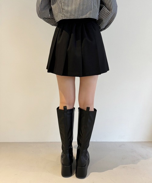 セール】【マイナス3キロ見え】サイドゴアボリュームソールロング