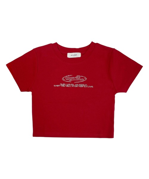 セール】ロゴラインストーンミニT（Tシャツ/カットソー
