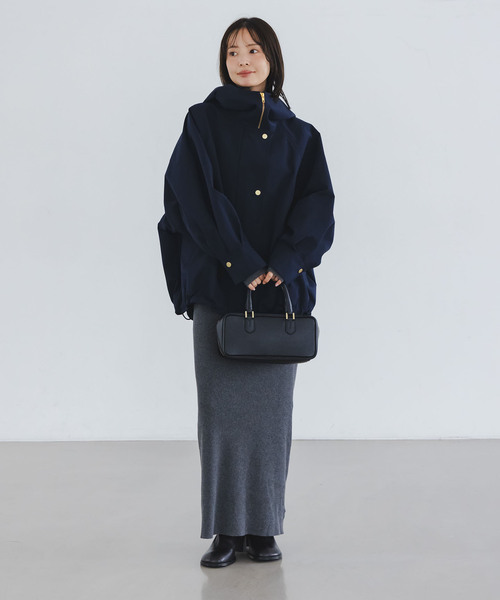 Noble（ノーブル）の「《追加》ハイツイストダブルクロスフーディブルゾン（その他アウター・レディース・モカ/ブラウン/ネイビー・36/38）」の12枚目の写真