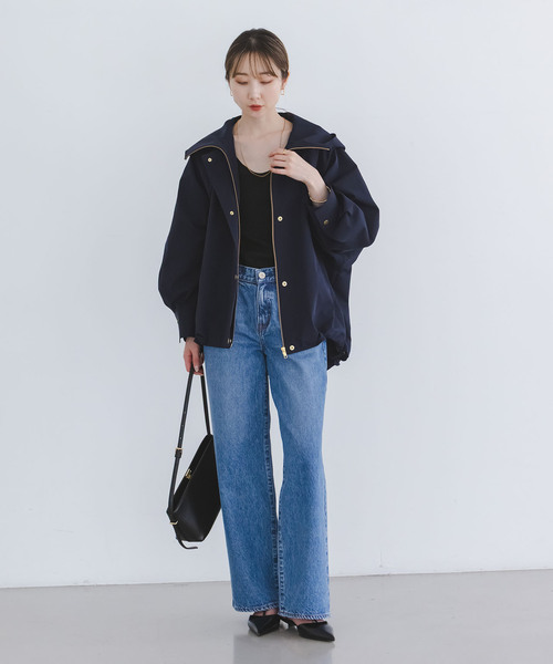 NOBLE ハイツイストダブルクロスフーディブルゾン　ブラウン　38 NOBLE コート アウター 「追加」ハイツイストダブルクロス