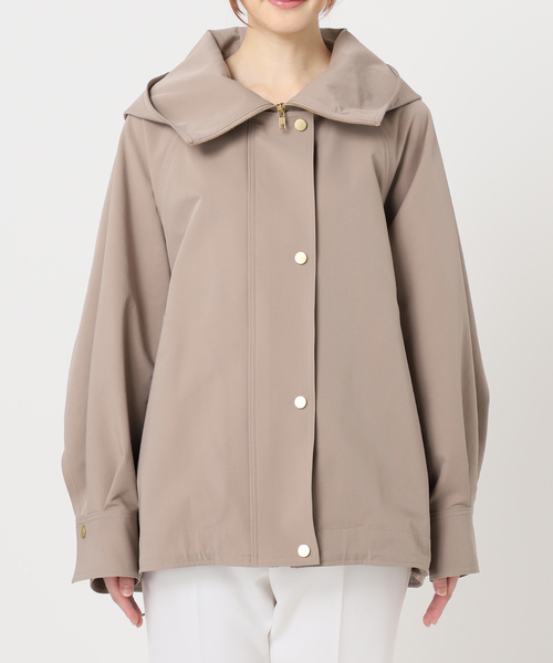 新品タグ付き　ノーブル　ハイツイストダブルクロスフーディブルゾン　ブラウン38 追加》ハイツイストダブルクロスフーディブルゾン（フードコート