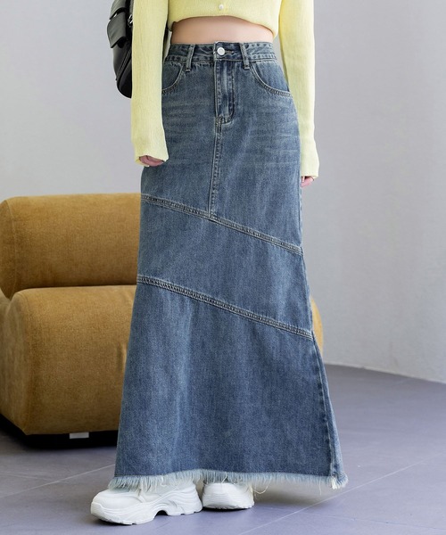 andmary デニムスカート Mサイズ andmary デニムミニスカート 人気 ライトグレー andmary デニムミニ