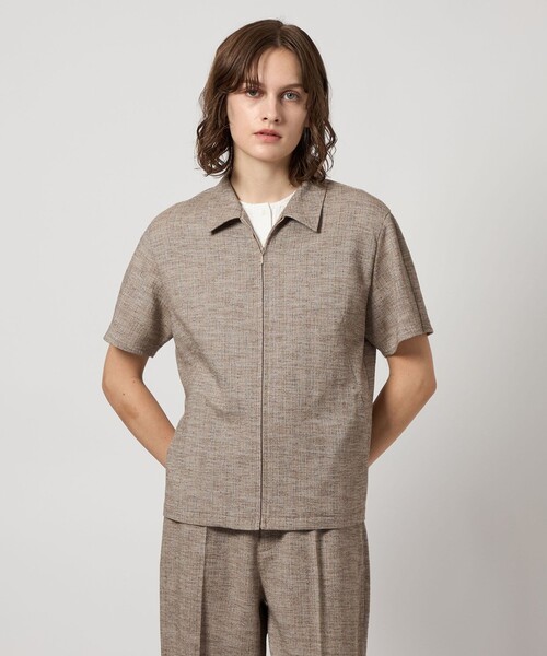 Steven Alan（スティーブンアラン）の「＜Steven Alan＞TR ブッチャー ブラウス（シャツ/ブラウス・レディース・ベージュ/ブラック・M/S）」の2枚目の写真