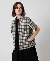 美品 スティーブンアラン 2,4万 スタンドカラーブラウス チェック柄 Z32 スティーブンアランのチェック柄の商品一覧｜ユナイテッド