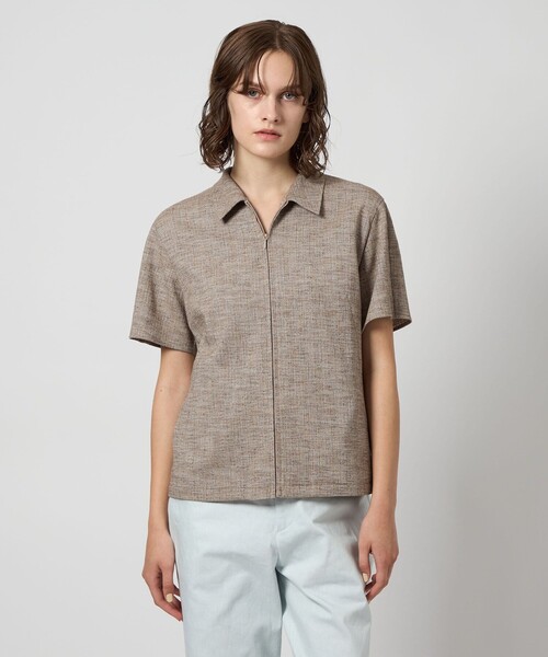 Steven Alan（スティーブンアラン）の「＜Steven Alan＞TR ブッチャー ブラウス（シャツ/ブラウス・レディース・ベージュ/ブラック・M/S）」の5枚目の写真