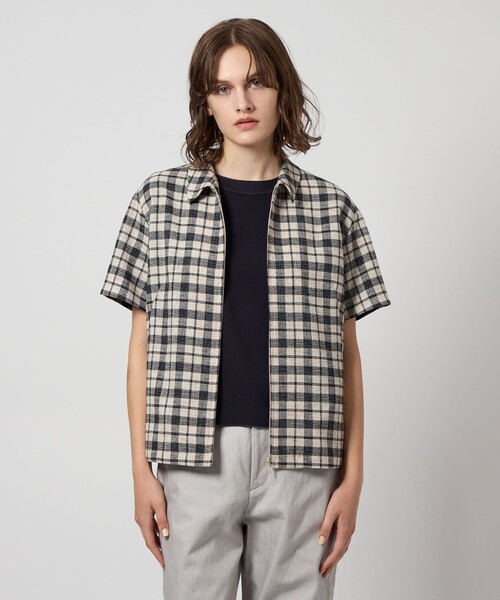 Steven Alan（スティーブンアラン）の「＜Steven Alan＞TR ブッチャー ブラウス（シャツ/ブラウス・レディース・ベージュ/ブラック・M/S）」の8枚目の写真