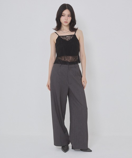 ENVYM（アンビー）の「【Aimi×ENVYM】レースキャミソール（キャミソール・レディース・ブラック/ホワイト・FREE）」の17枚目の写真