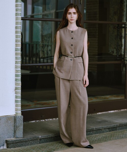 めいこ様green label relaxingパウドレジャケット&ワイドパンツ green label relaxing 【プレミアムスーツ3点SET】リオペル