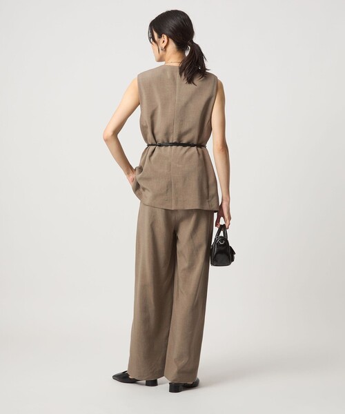 green label relaxing（グリーンレーベルリラクシング）の「［size SHORT/TALLあり］パウダリー ワイド パンツ（その他パンツ・レディース・ライトグレー/ブラック/モカ・40/38/36/34/SHORT/TALL）」の22枚目の写真