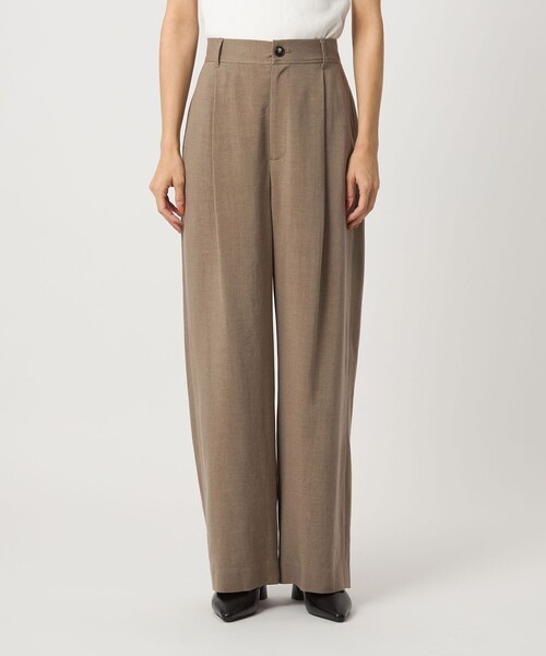 green label relaxing（グリーンレーベルリラクシング）の「［size SHORT/TALLあり］パウダリー ワイド パンツ（その他パンツ・レディース・ライトグレー/ブラック/モカ・40/38/36/34/SHORT/TALL）」の14枚目の写真