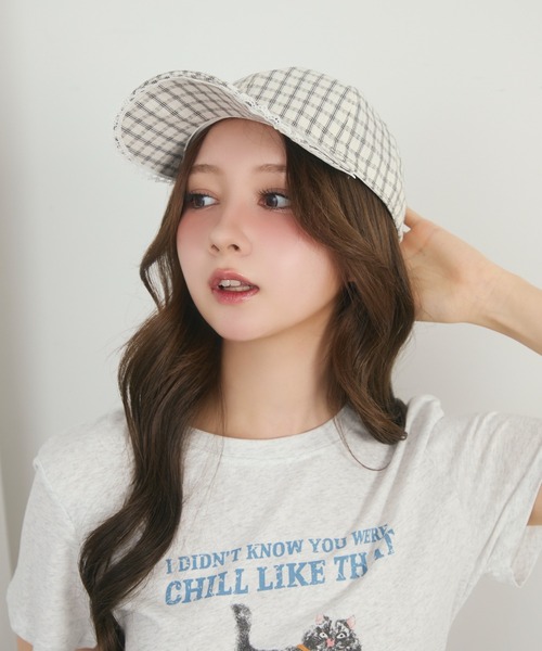 TITTY&CO.（ティティーアンドコー）の「チェック柄キャップ（キャップ・レディース・ブラック/ホワイト/ネイビー・FREE）」の14枚目の写真