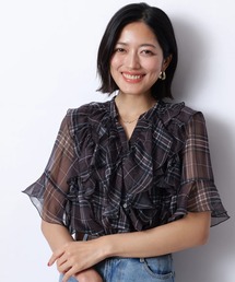 JUSGLITTY（ジャスグリッティー）の「エアリーフリルブラウス