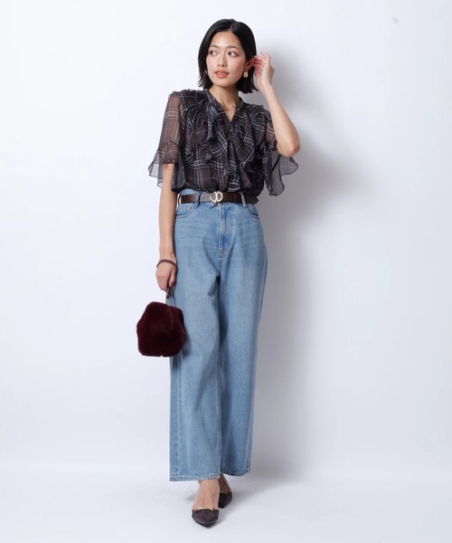 【極美品】ジャスグリッティー　シアーショートシャツ 極美品】ジャスグリッティー シアーショートシャツ - メルカリ