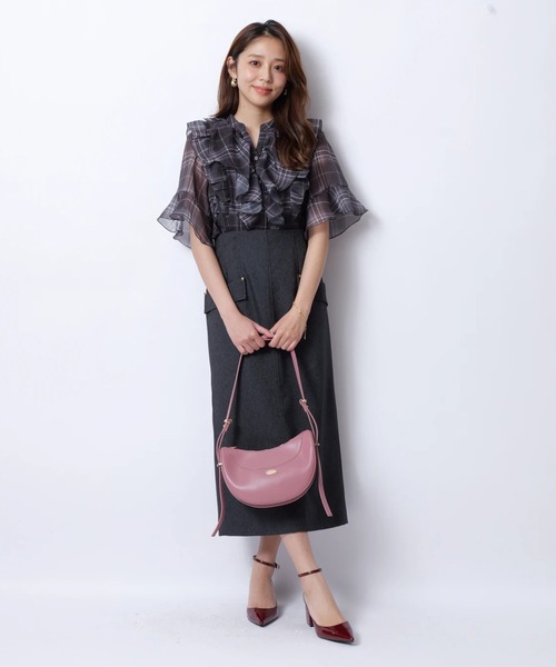 JUSGLITTY（ジャスグリッティー）の「シアーチェックブラウス（シャツ/ブラウス・レディース・ブルー/ピンク・1/2）」の15枚目の写真