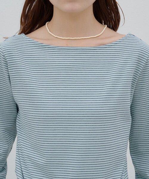 DISCOAT(ディスコート)の「【umm.】バックオープンボーダープルオーバー(Tシャツ/カットソー・レディース・グレー/ピンク/サックスブルー・FREE)」の14枚目の写真