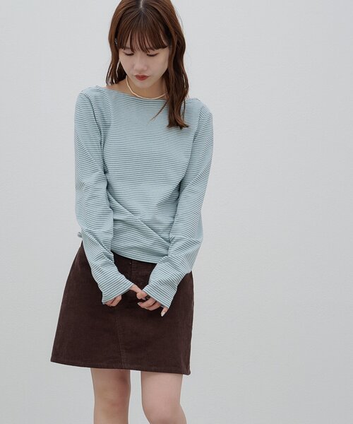 DISCOAT(ディスコート)の「【umm.】バックオープンボーダープルオーバー(Tシャツ/カットソー・レディース・グレー/ピンク/サックスブルー・FREE)」の20枚目の写真