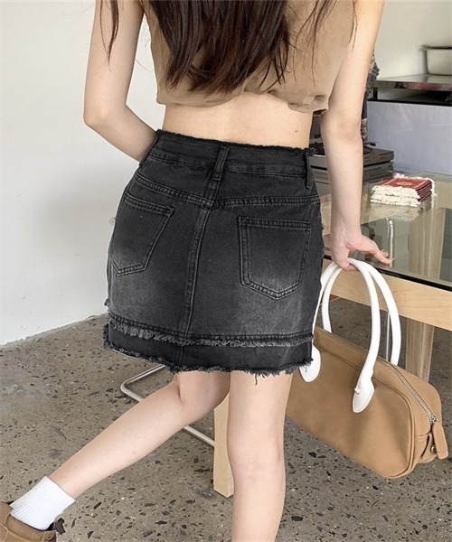 FREE STYLISTS(フリー スタイリスト)の「フリンジザインデニムミニスカート(デニムスカート・レディース・ブルー/ブラック・S/XS/M)」の20枚目の写真