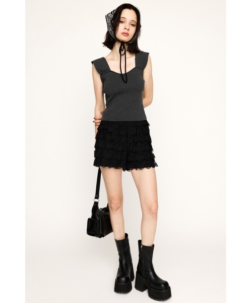 FRILL LACE S/PT フリル レース ショートパンツ 秋服 FRILL LACE S/PT フリル レース ショートパンツ 秋服 夏服