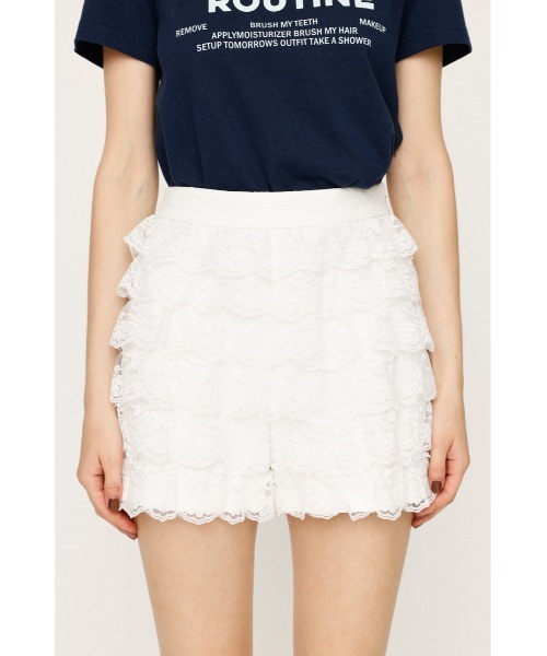 FRILL LACE S/PT フリル レース ショートパンツ 秋服 夏服