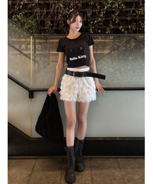 FRILL LACE S/PT フリル レース ショートパンツ 秋服 夏服