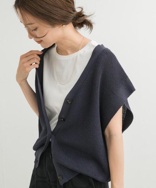 URBAN RESEARCH DOORS（アーバンリサーチドアーズ）の「インナーノースリーブプルオーバー（Tシャツ/カットソー・レディース・ブラック/オフホワイト・MEDIUM）」の9枚目の写真