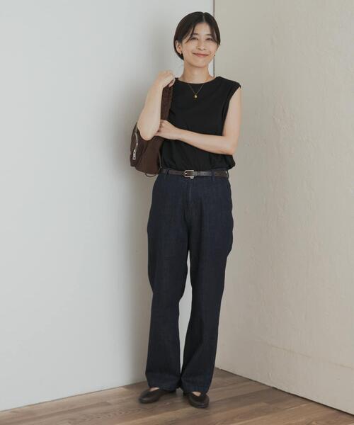 URBAN RESEARCH DOORS（アーバンリサーチドアーズ）の「インナーノースリーブプルオーバー（Tシャツ/カットソー・レディース・ブラック/オフホワイト・MEDIUM）」の15枚目の写真