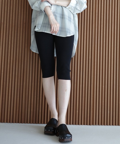 EIMY ISTOIRE(エイミーイストワール)の「ニットハーフパンツ 夏 黒 レディース タイト(その他パンツ・レディース・ブラック・F)」の1枚目の写真