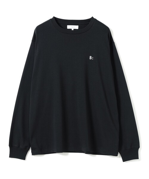 B:MING by BEAMS（ビーミングバイビームス）の「ワンポイント スムース ロングスリーブ Tシャツ（Tシャツ/カットソー・メンズ・ブラック/オフホワイト・X-LARGE/LARGE/MEDIUM/SMALL）」の2枚目の写真