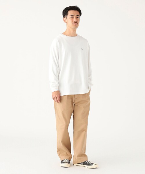 B:MING by BEAMS（ビーミングバイビームス）の「ワンポイント スムース ロングスリーブ Tシャツ（Tシャツ/カットソー・メンズ・ブラック/オフホワイト・X-LARGE/LARGE/MEDIUM/SMALL）」の16枚目の写真