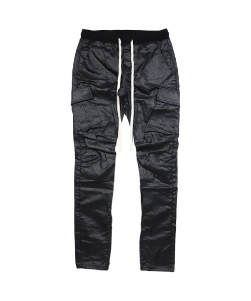 セール】【mnml】CARGO DRAWCORD WAXED PANTS [I]（デニムパンツ