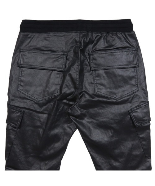 セール】【mnml】CARGO DRAWCORD WAXED PANTS [I]（デニムパンツ