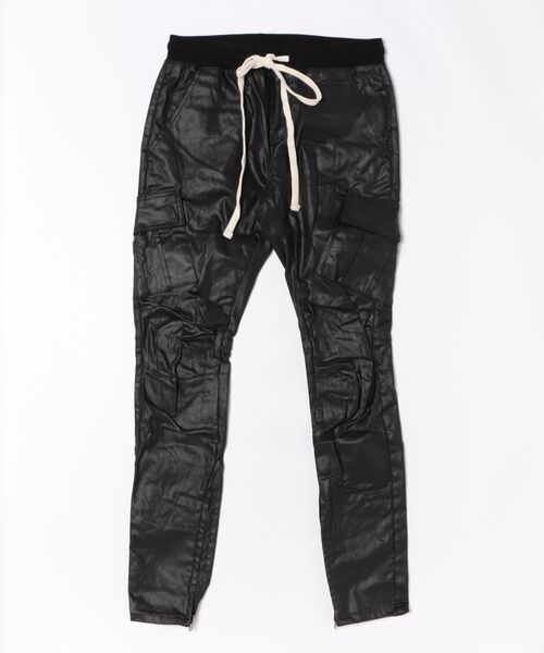 mnml（ミニマル）の「【mnml】CARGO DRAWCORD WAXED PANTS [I]（デニムパンツ・メンズ・ブラック・XS/S/M/L/XL）」の8枚目の写真
