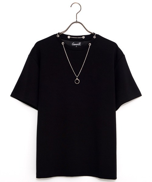 SILVER BULLET(シルバーバレット)の「『CavariA/キャバリア』ネックレス付きポンチ半袖TEE(Tシャツ/カットソー・メンズ・ブラック/ホワイト・L/M)」の10枚目の写真