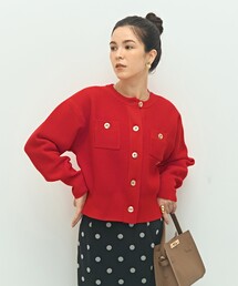 NOLLEY’S | 《手洗い可能》鹿の子編みクルーネックカーディガン(カーディガン/ボレロ)