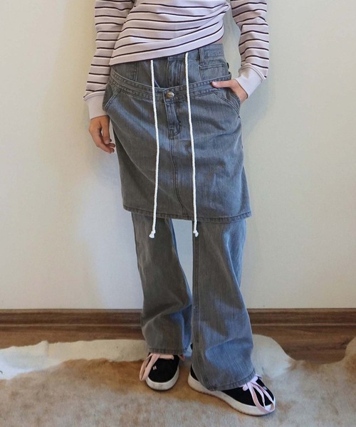 セール】Apron Layered Denim（デニムパンツ）｜SCULPTOR（スカルプ