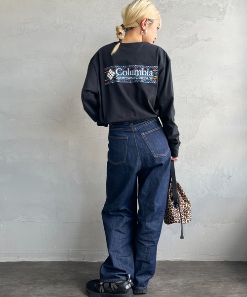 Columbia（コロンビア）の「【WEB限定】[Columbia/コロンビア] エクスプローラーズ キャニオン バックプリント ロンT（Tシャツ/カットソー・レディース・ネイビー/ホワイト/ブラック・M/L）」の6枚目の写真