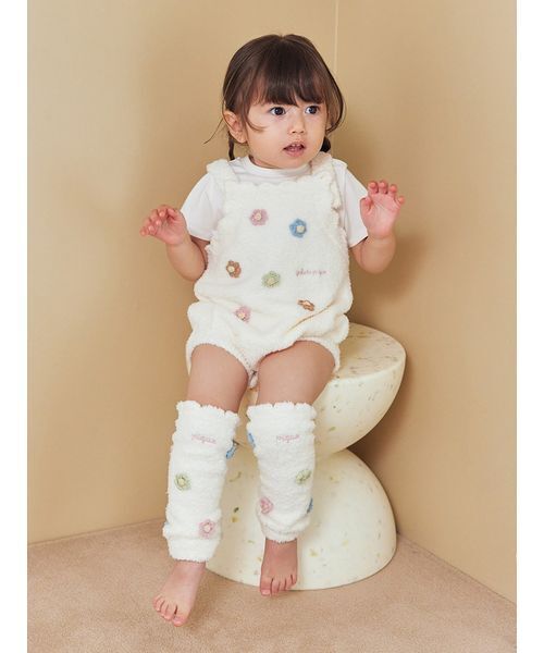 gelato pique(ジェラートピケ)の「【BABY】ベビモコフラワーレッグウォーマー(ベビーシューズ/ベビーソックス・キッズ・オフホワイト・F)」の10枚目の写真