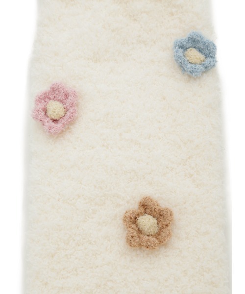 gelato pique(ジェラートピケ)の「【BABY】ベビモコフラワーレッグウォーマー(ベビーシューズ/ベビーソックス・キッズ・オフホワイト・F)」の7枚目の写真