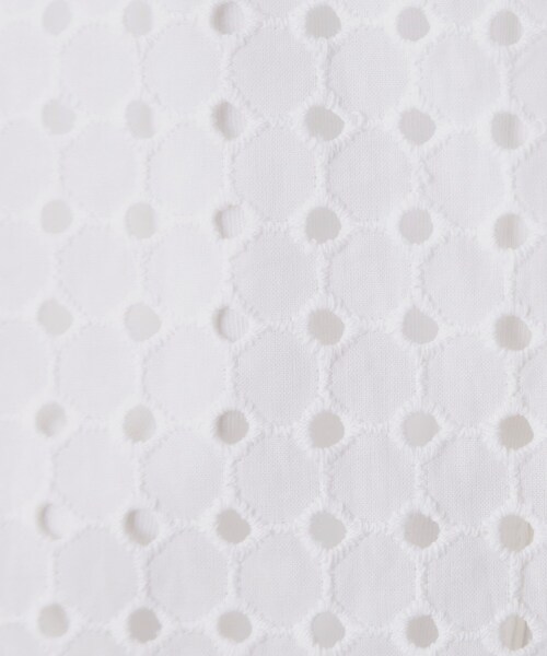 THE SHOP TK （ザ ショップ ティーケー ）の「5分袖レース刺繍コットンシャツ（シャツ/ブラウス・レディース・オフホワイト/ブラック・12/13）」の10枚目の写真