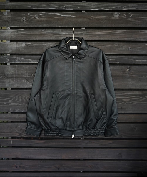 many men many mind(メニーメンメニーマインド)の「many men many mind /ラムレザー ボンバージャケット(ブルゾン・メンズ・ブラック・LARGE/MEDIUM/SMALL)」の1枚目の写真