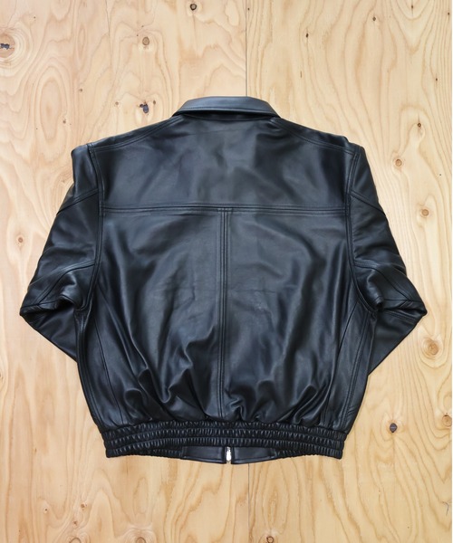 many men many mind(メニーメンメニーマインド)の「many men many mind /ラムレザー ボンバージャケット(ブルゾン・メンズ・ブラック・LARGE/MEDIUM/SMALL)」の4枚目の写真