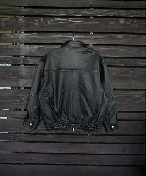 many men many mind(メニーメンメニーマインド)の「many men many mind /ラムレザー ボンバージャケット(ブルゾン・メンズ・ブラック・LARGE/MEDIUM/SMALL)」の11枚目の写真