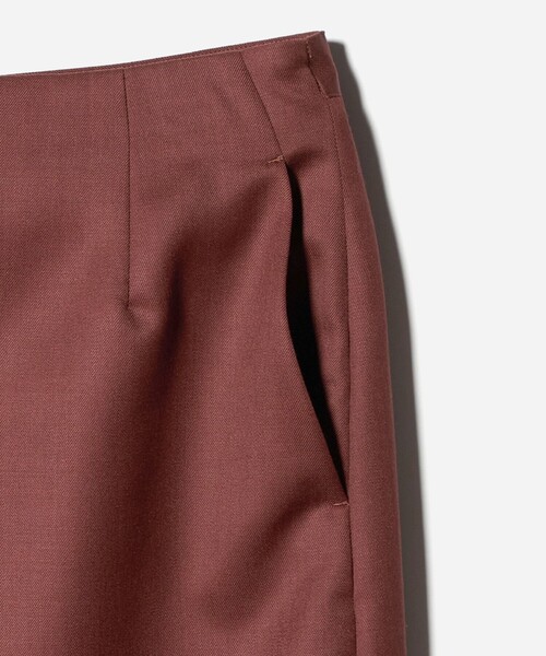 6（ロク）の「＜6(ROKU)＞ラップ ロング スカート（スカート・レディース・ワイン・36/38）」の4枚目の写真