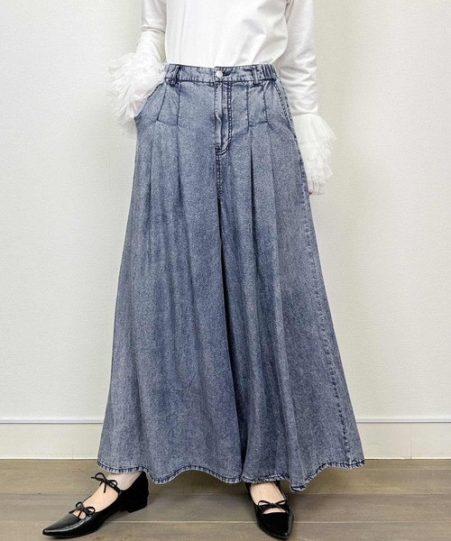 PICCIN（ピッチン）の「【セットアップ可能】バイオシルクタックワイドフレアパンツ（その他パンツ・レディース・ダークブルー/チャコールグレー・M）」の14枚目の写真