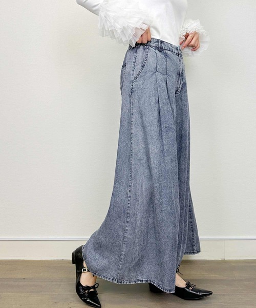 PICCIN（ピッチン）の「【セットアップ可能】バイオシルクタックワイドフレアパンツ（その他パンツ・レディース・ダークブルー/チャコールグレー・M）」の11枚目の写真