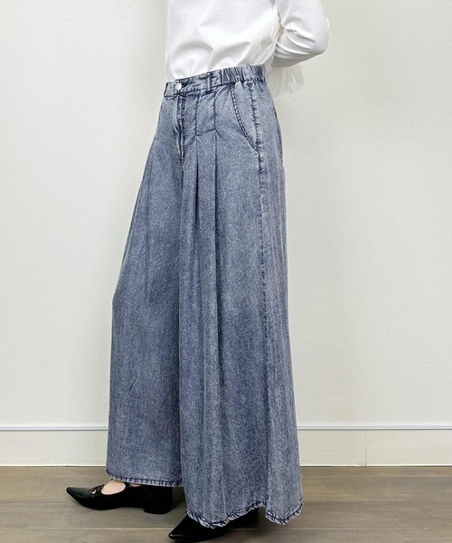 PICCIN（ピッチン）の「【セットアップ可能】バイオシルクタックワイドフレアパンツ（その他パンツ・レディース・ダークブルー/チャコールグレー・M）」の13枚目の写真