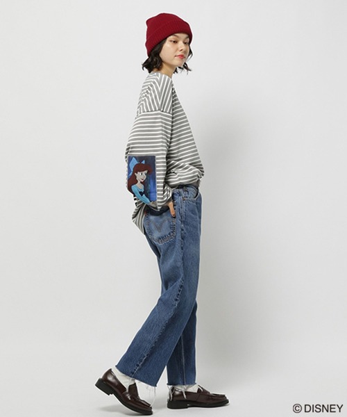 GEORGE'S（ジョージズ）の「【DISNEY】アリエル／ボーダーロンT（Tシャツ/カットソー・メンズ・チャコールグレー/グレー・SMALL/LARGE/MEDIUM）」の7枚目の写真